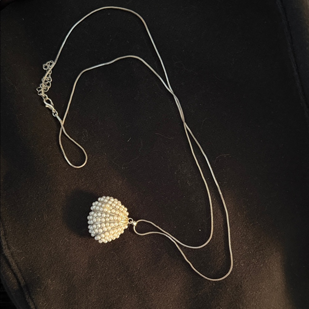 Delicate Pearl Sphere Pendant Necklace - White